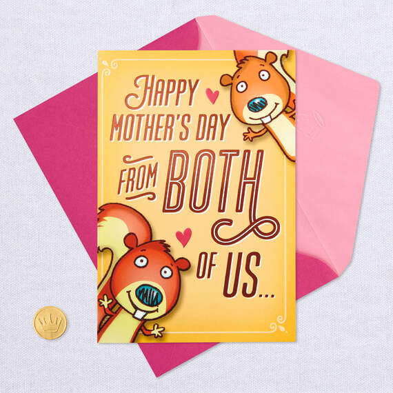 Cute Squirrels Funny Pop-Up Mother's Day Card From Both, , large image number 5
