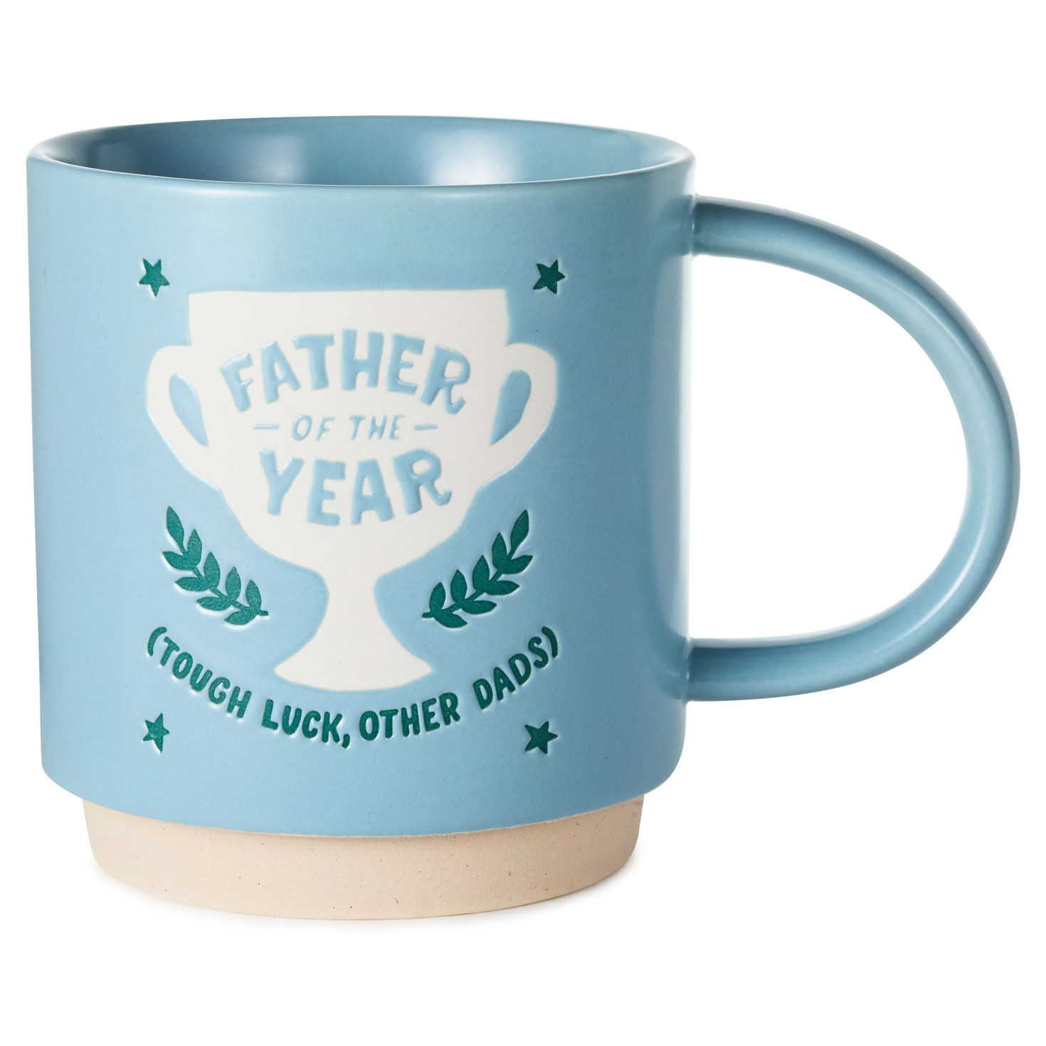 Father of the Year Trophy Blue Mug, 16 oz.