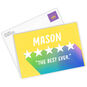 Personalized Five Stars Rating on Yellow Card  image number 2