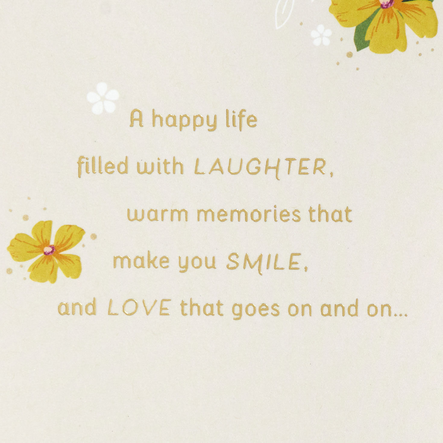 Flowers on Blue Mom Birthday Card Sentiment image number 2