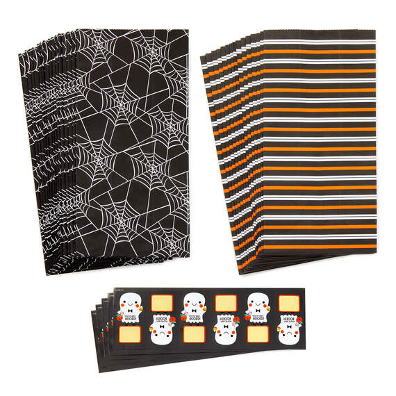 You've Been Booed 30-Pack Halloween Paper Goodie Bags With Stickers, , large image number 6