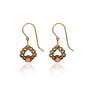 Silver Forest Orange Stone and Gold-Tone Woven Triangle Metal Drop Earrings, , large image number 1