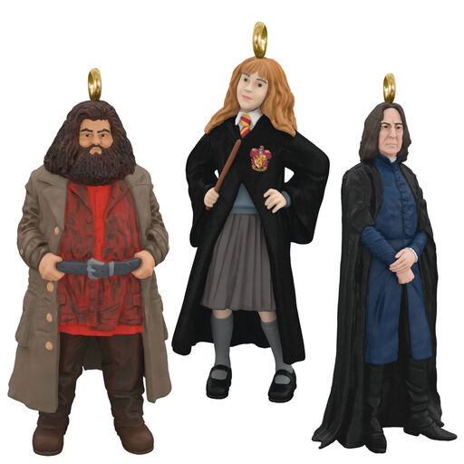Mini Harry Potter™ Hermione™, Hagrid™ and Snape™ Metal Ornaments, Set of 3, 