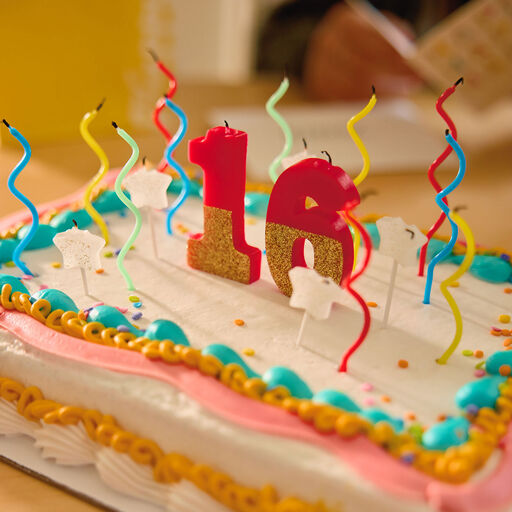 Colorful Squiggle Birthday Candles, Set of 12, Assorted Colors