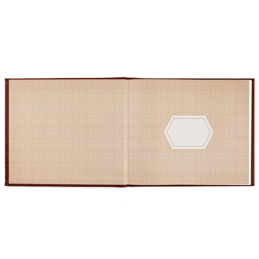 Brown Hexagonal Pattern Guest Book, 