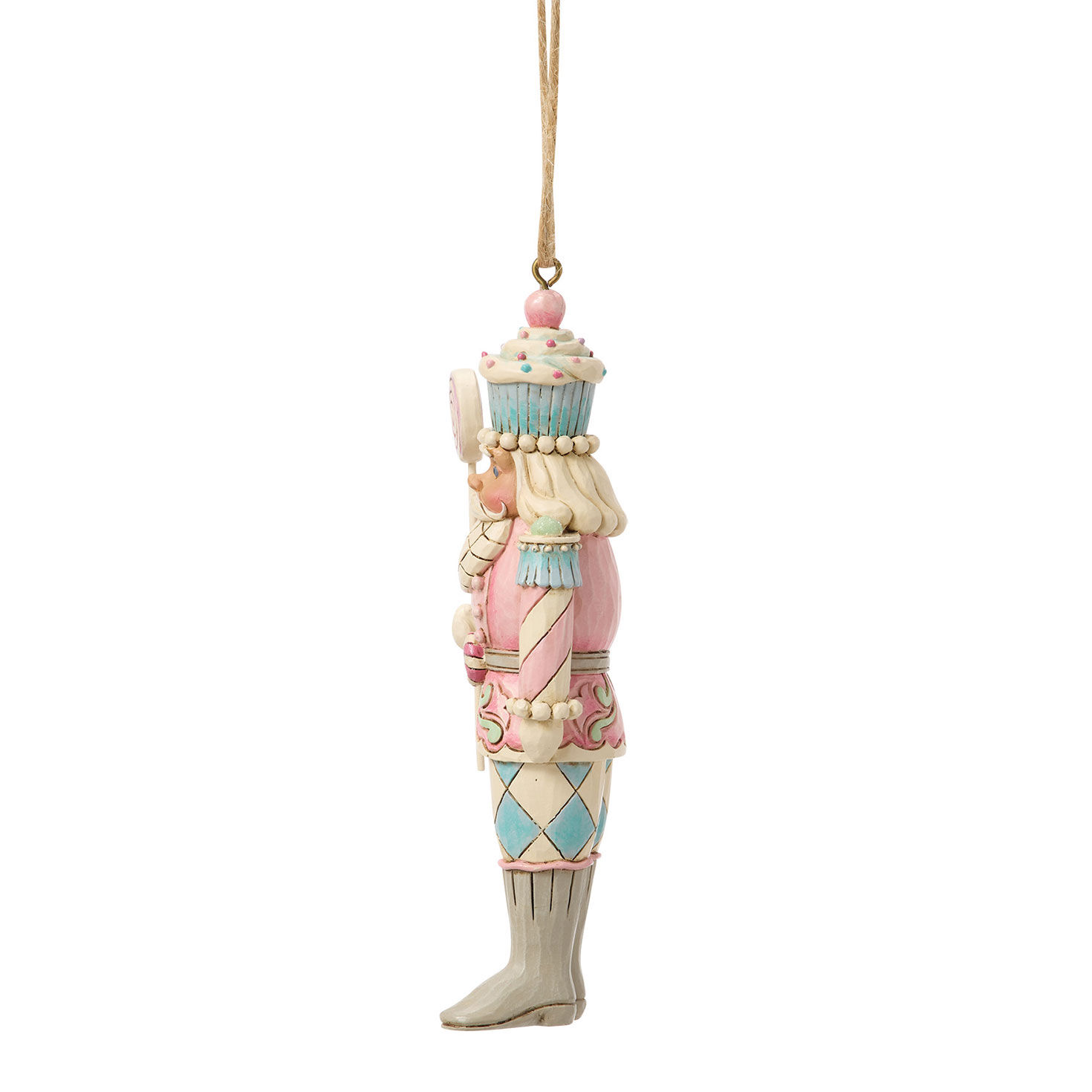 Pink and Green Toy Soldier Jim Shore Ornament side image number 3