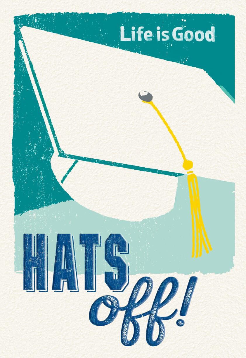Life is Good® Hats Off Graduation Card