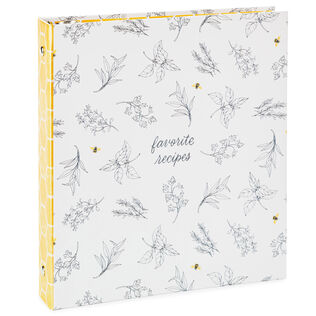 Yellow Honeycomb Recipe Organizer Book