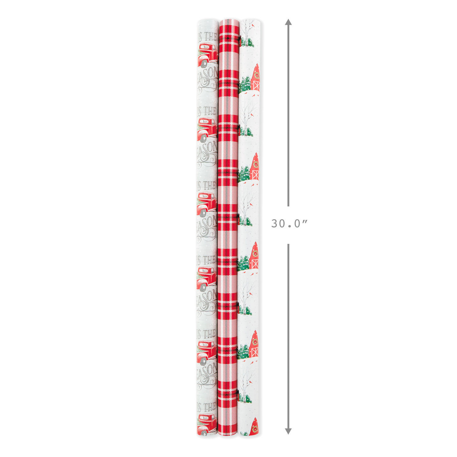 Rustic Winter Reversible Christmas Wrapping Paper  image number 3