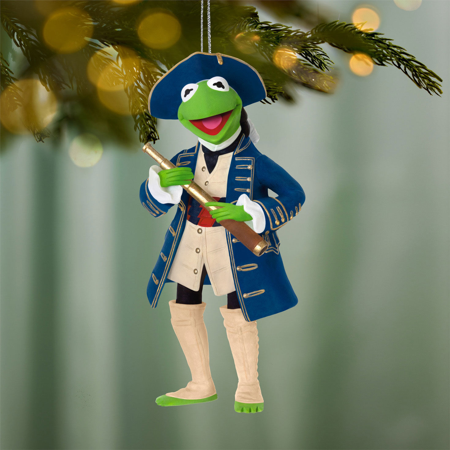 Muppet Treasure Island Kermit Keepsake Ornament Hanging on tree image number 2