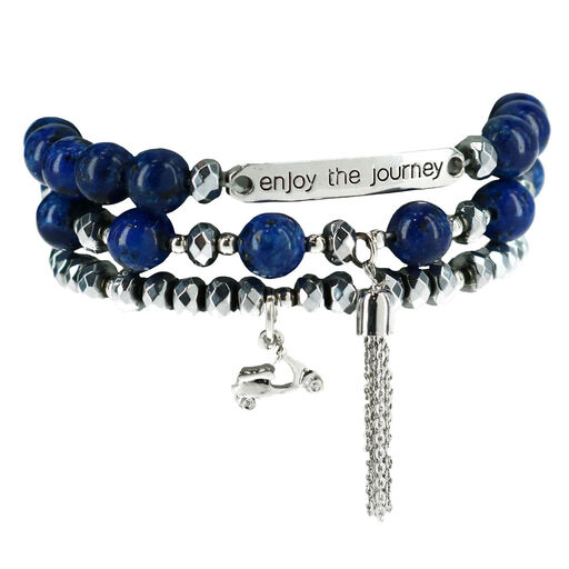 Soul Stacks Enjoy the Journey Beaded Stretch Bracelets, Set of 3, 