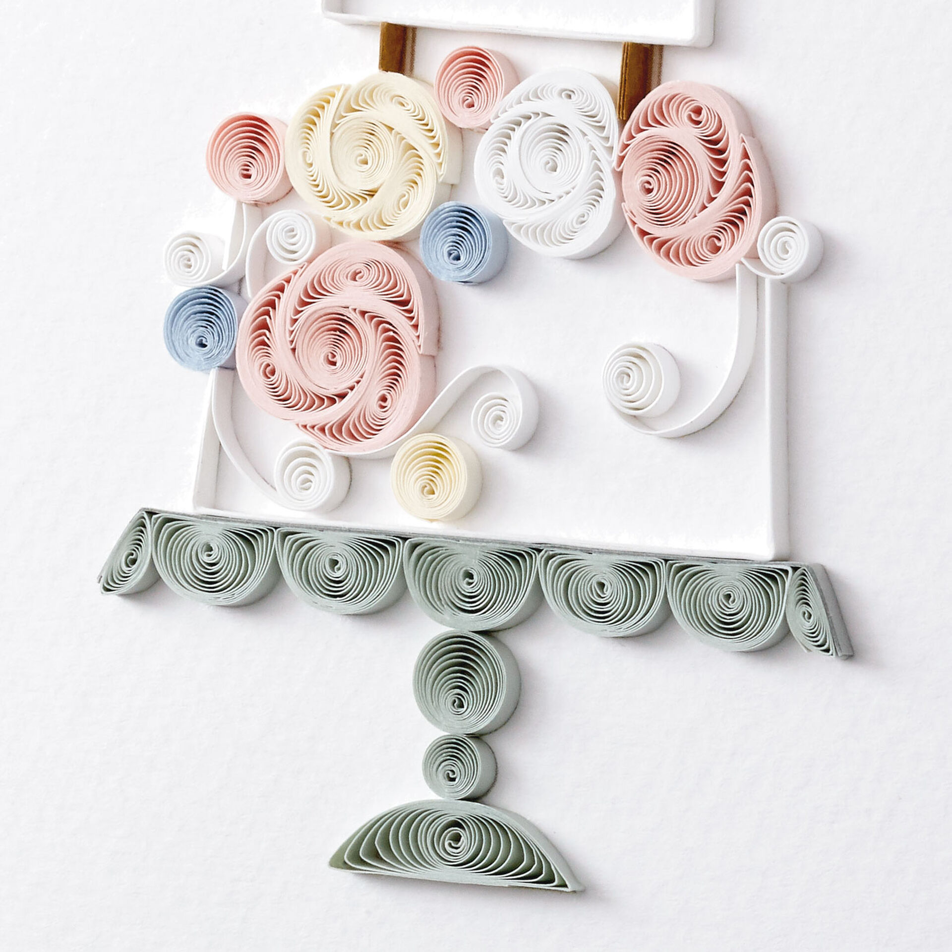 Tiered Cake Quilled Paper Handmade Wedding Card Greeting Cards Hallmark