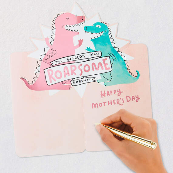 Roarsome Dinosaur Pop-Up Funny Mother's Day Card for Mom, , large image number 7