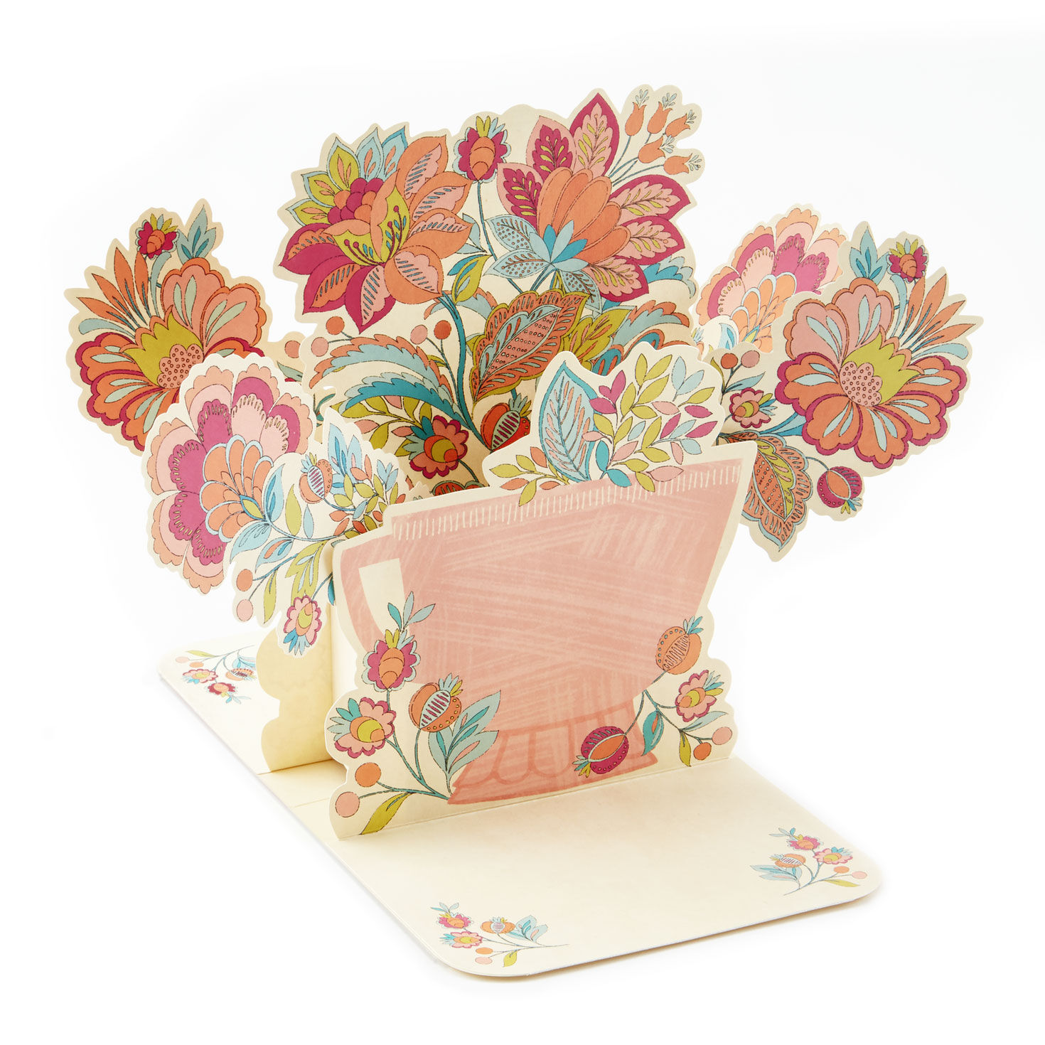 Flowers in Teacup 3D Pop-Up Mother's Day Card for Mom card back image number 2