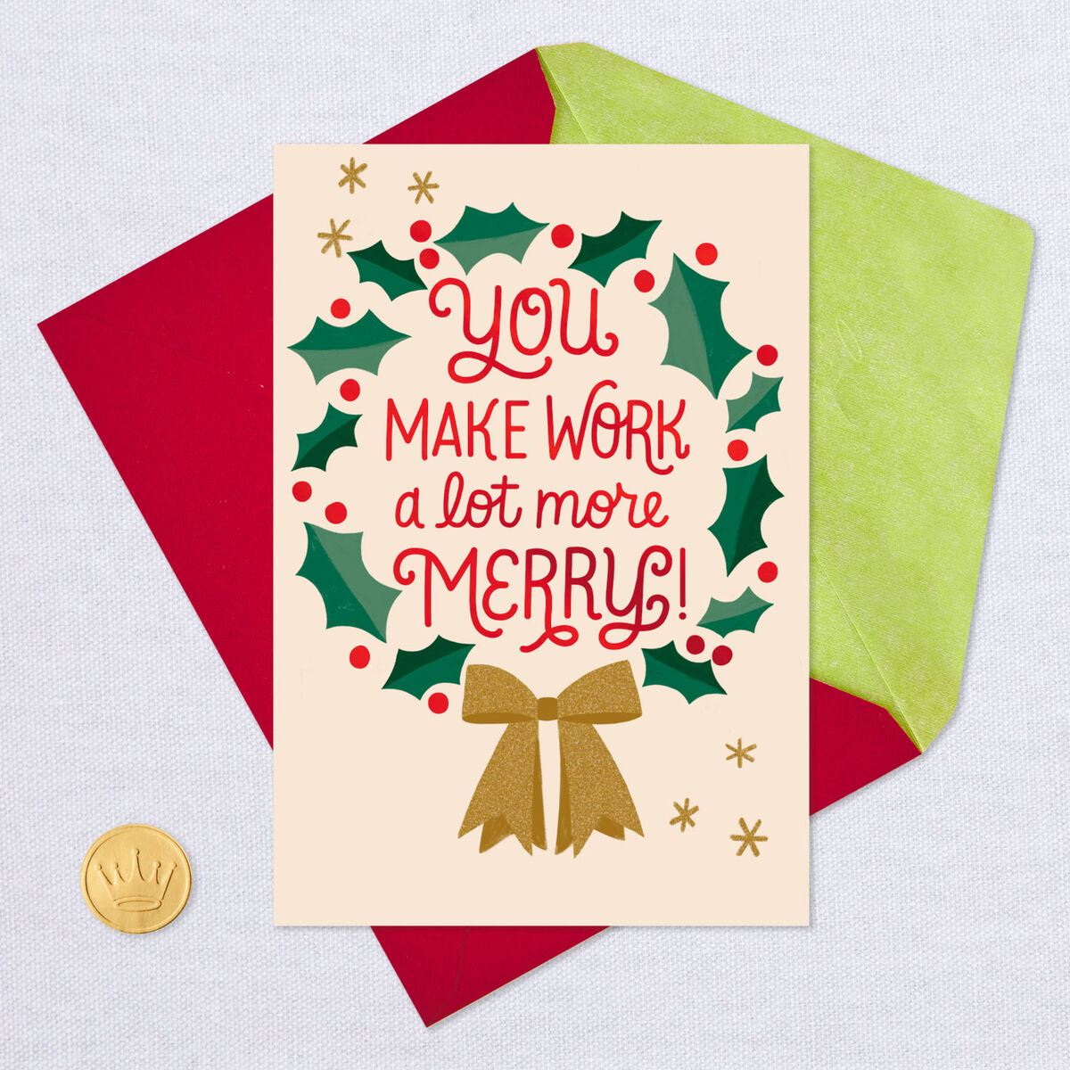 You Make Work Merry Christmas Card - Greeting Cards - Hallmark