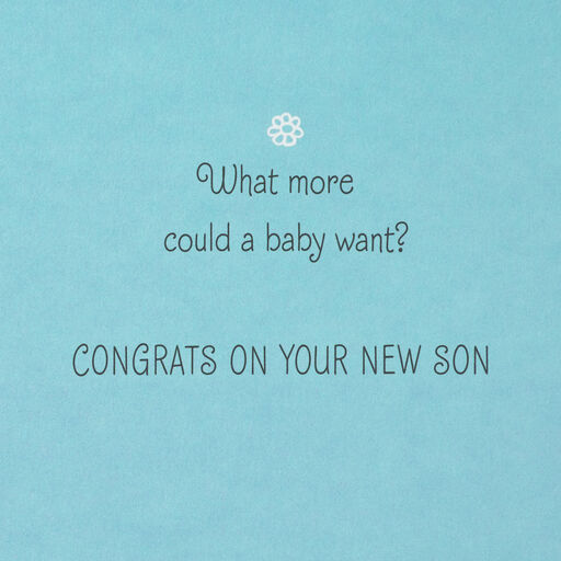 Joy and Laughter New Baby Boy Card, 