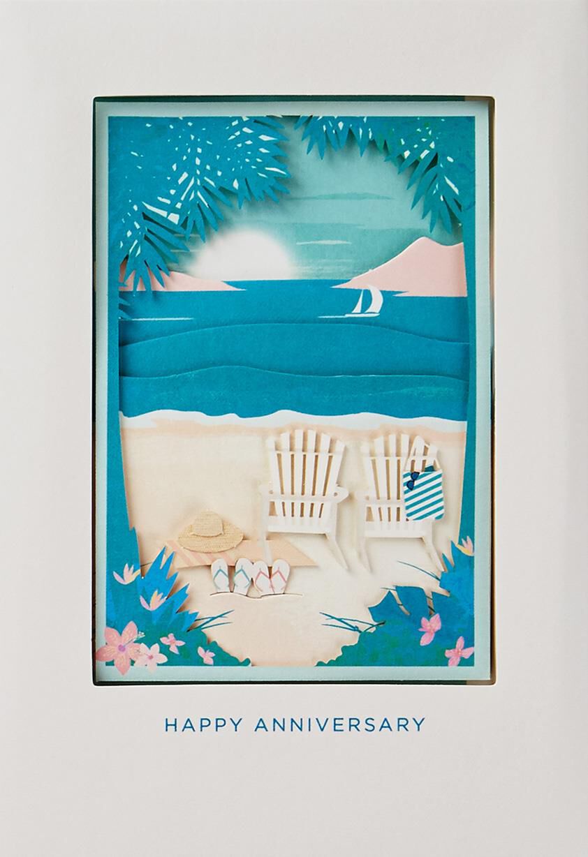 Day at the Beach Anniversary Card
