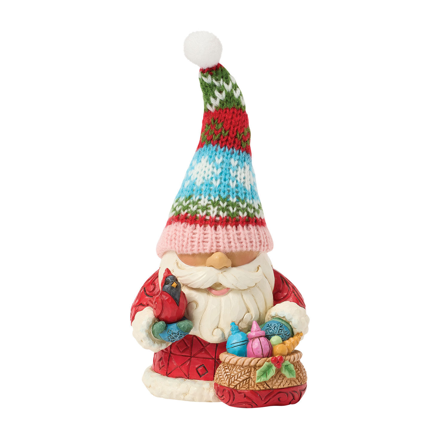 Jim Shore Heartwood Creek Holiday Gnome in Knit Hat Figurine, 5.71"