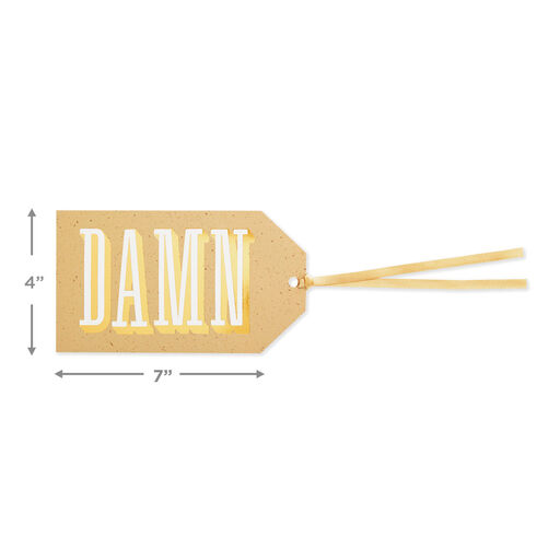 Damn XL Gift Tag With Ribbon, 