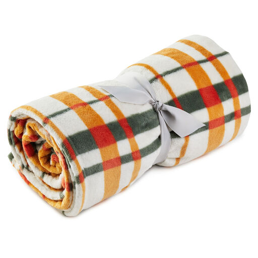 Fall Plaid Fleece Blanket, 50x60, 