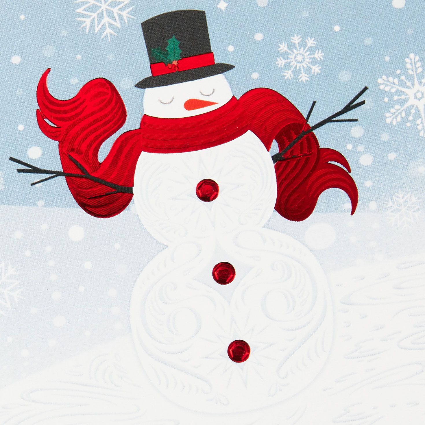Cozy Snowman and Flurries Boxed Christmas Cards, Pack of 40, , large image number 5