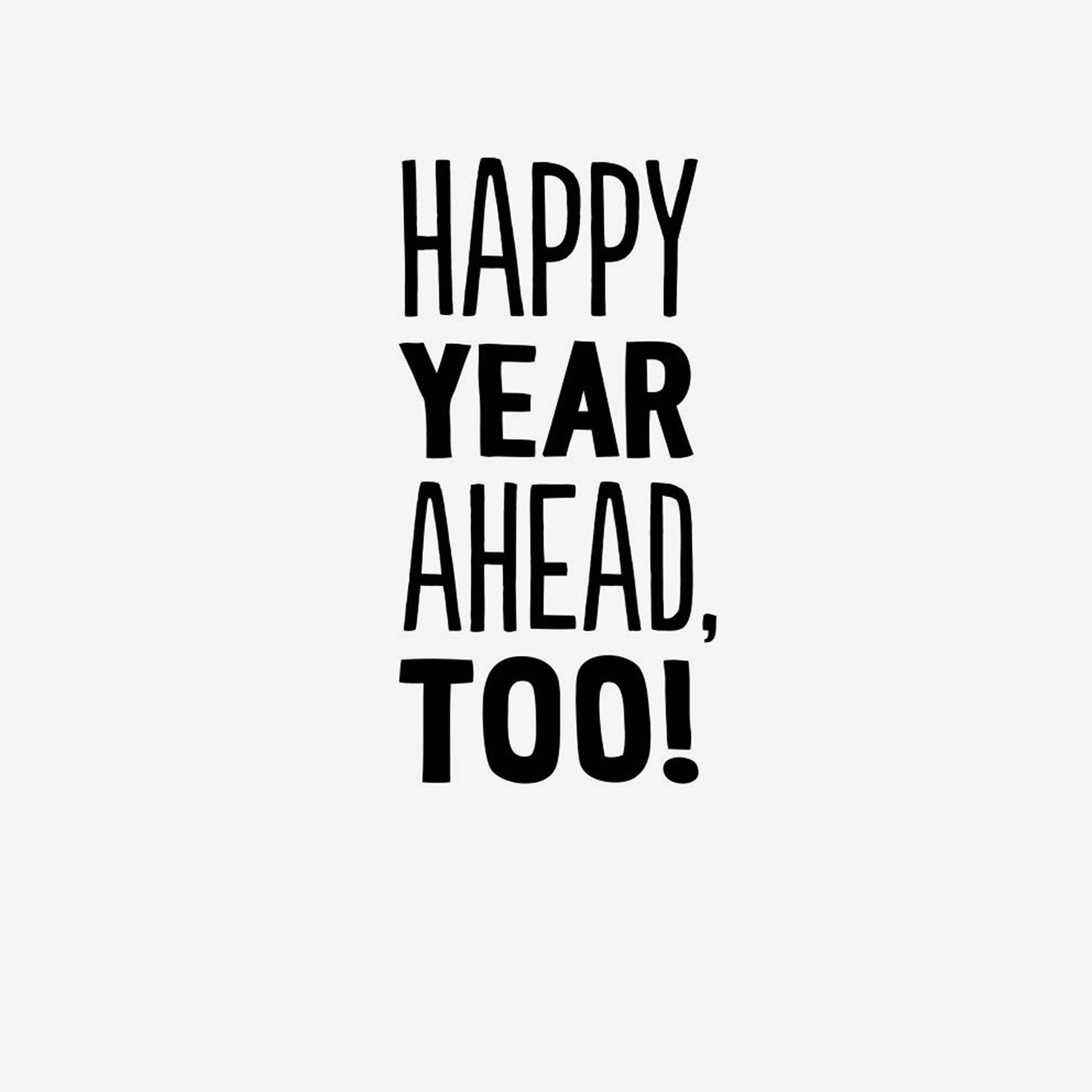 Elongated Shadow Lettering New Year Card Pack Sentiment Detail image number 3