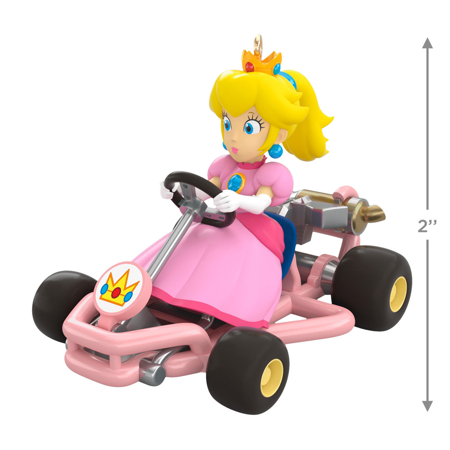 Mario Kart Princess Peach Keepsake Ornament measurement image number 4