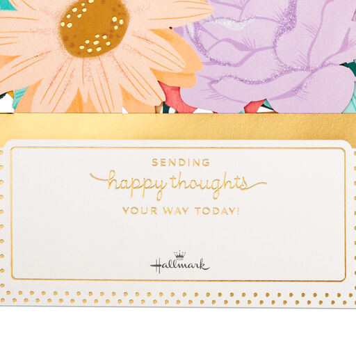 16.38" Jumbo Sending Happy Thoughts 3D Pop-Up Thinking of You Card, 