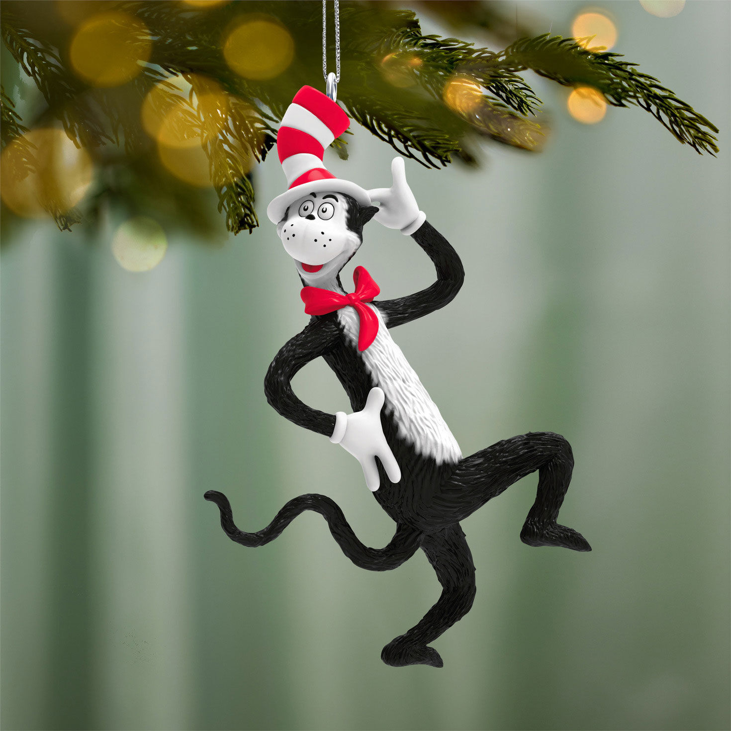 Dr. Seuss's The Cat in the Hat Keepsake Ornament hanging on tree image number 2