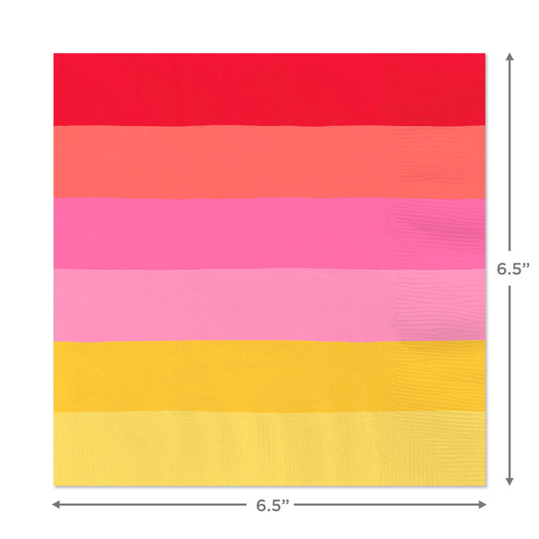 Warm Ombré Stripe Dinner Napkins, Set of 16, , large image number 3