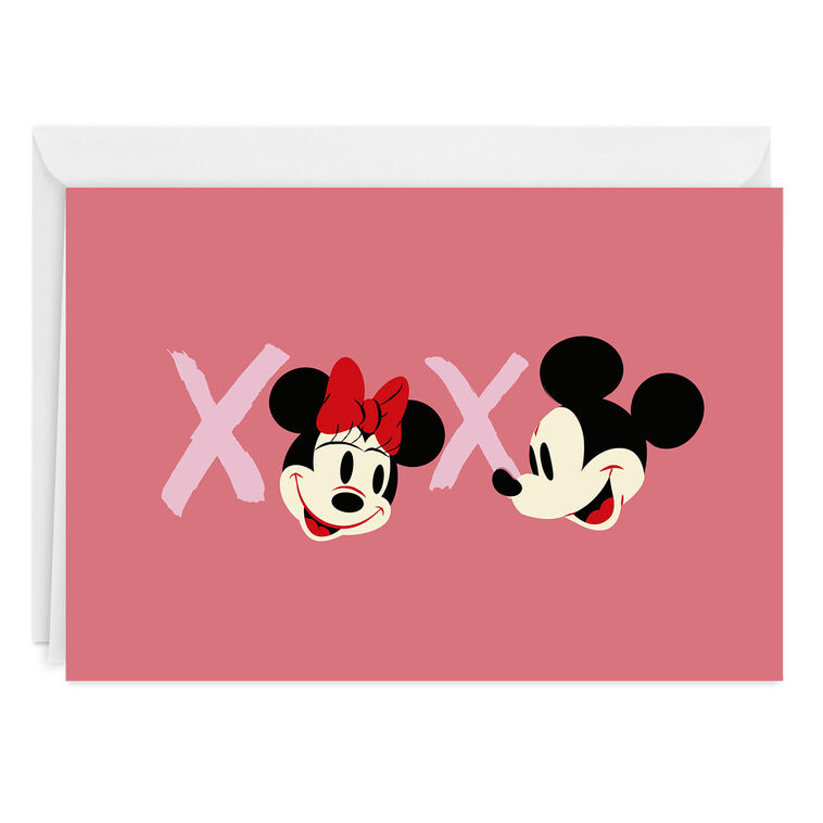 Disney Mickey and Minnie XOXO Custom Love Card