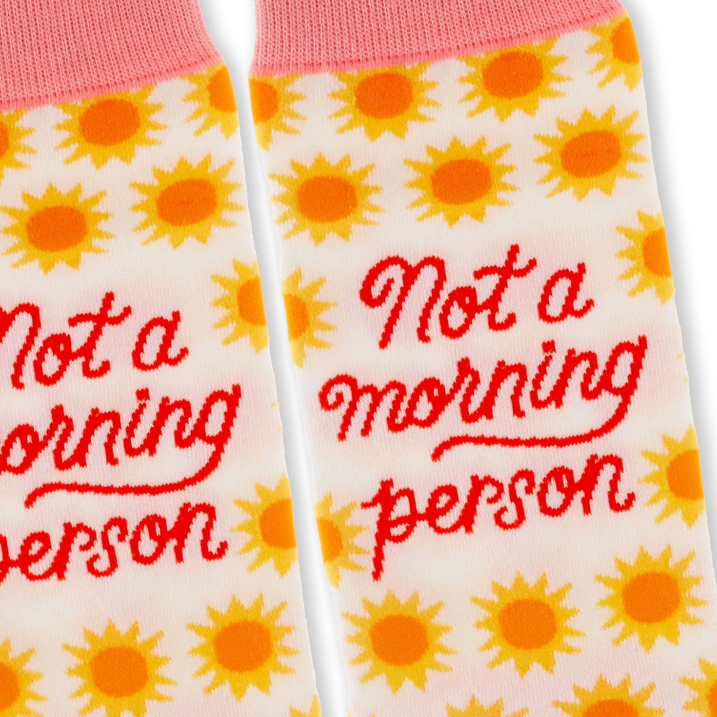 Not a Morning Person Sunshine Novelty Crew Socks  image number 3