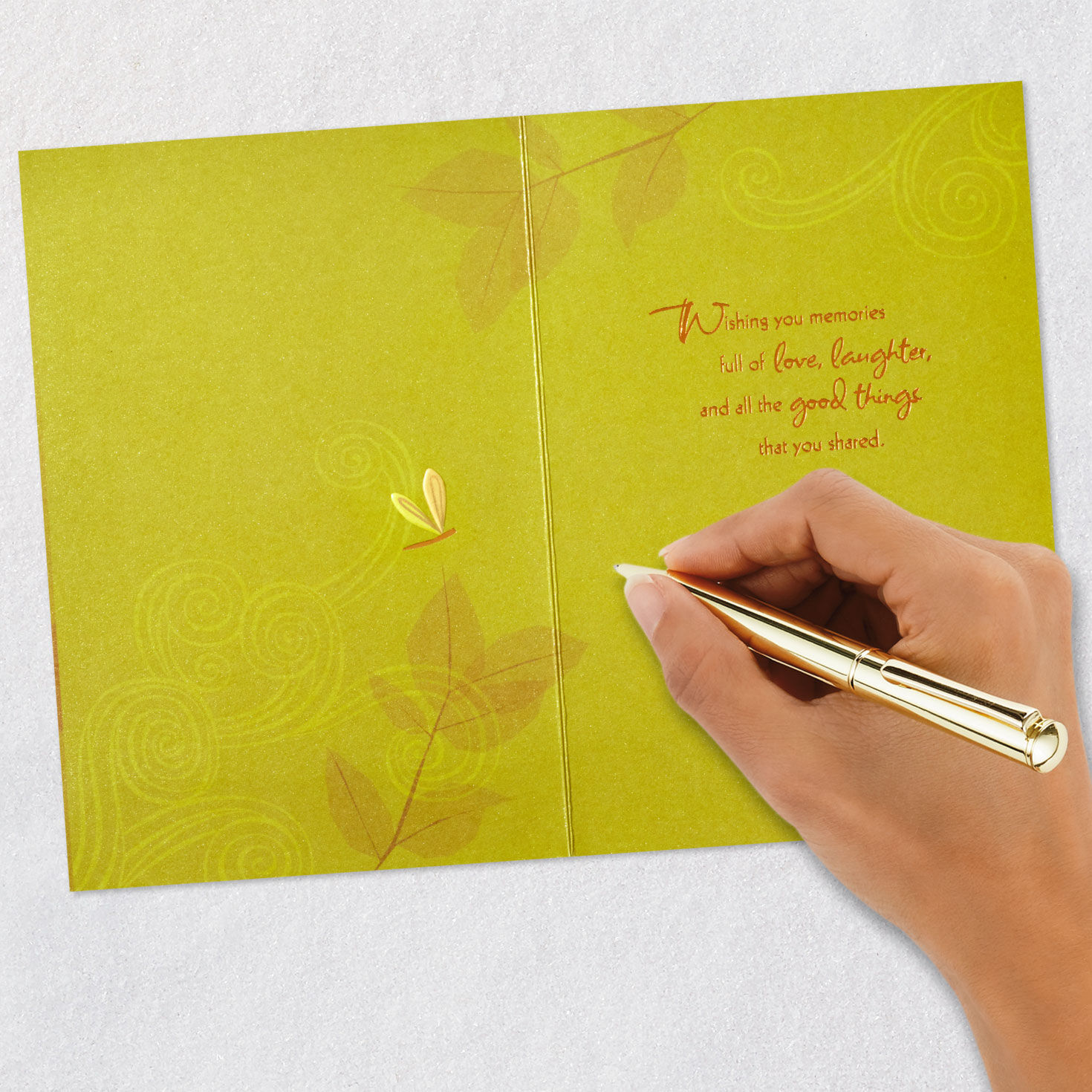 Yellow Dragonfly Sympathy Card  image number 6