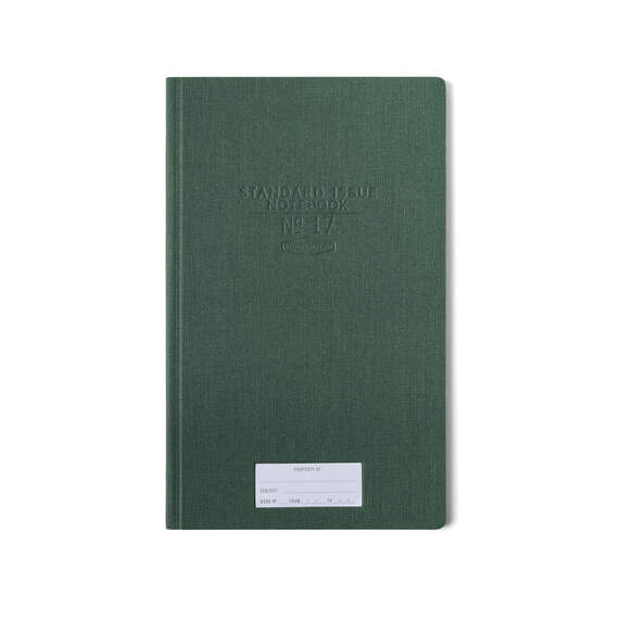 Designworks Ink Green Standard Issue Tall Hardcover Notebook