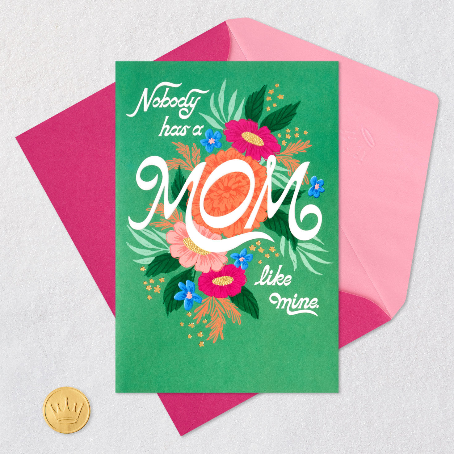 Fancy Lettering on Green Musical Mother&rsquo;s Day Card  image number 5