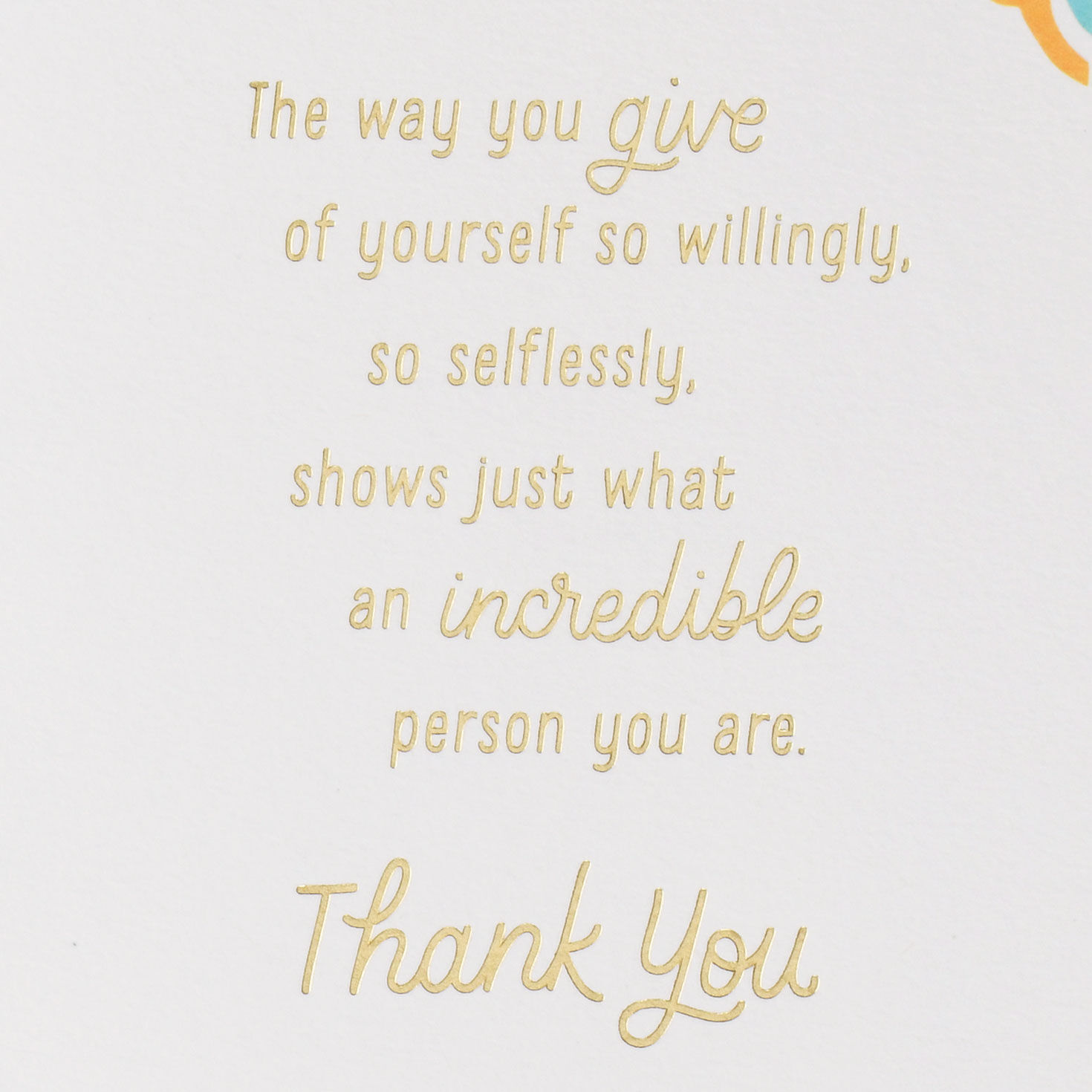 Elegant Script Thank You Card sentiment image number 2