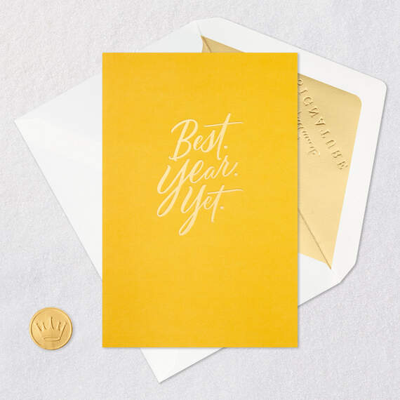 Best Year Yet Gold Birthday Card, , large image number 5