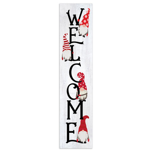 Christmas Gnomes Porch Welcome Sign, 6x24, 