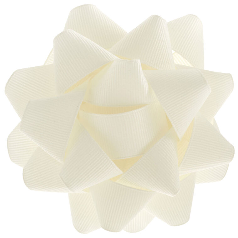 4.6" Cream Grosgrain Ribbon Gift Bow