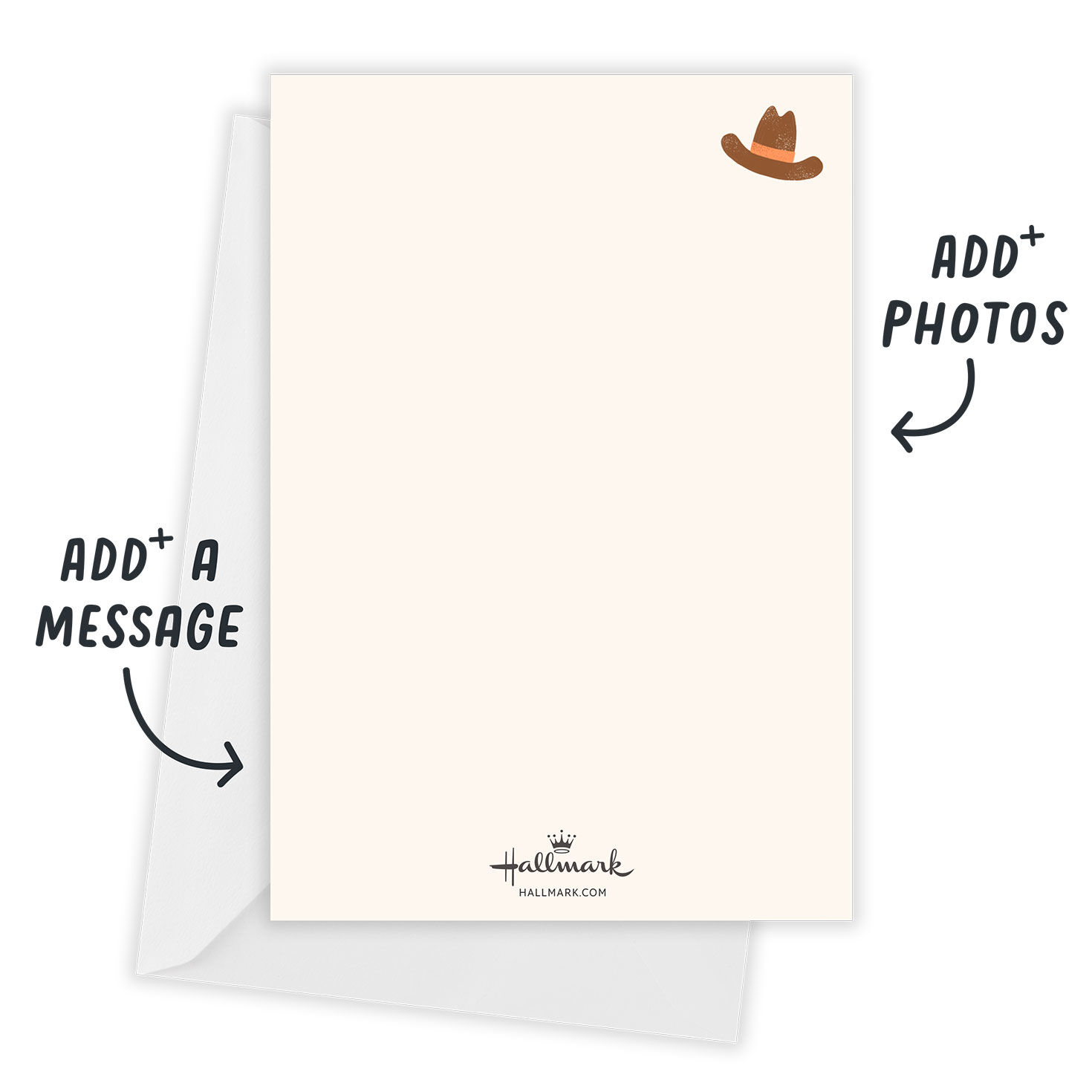 Cowboy Rope Lettering Personalized Party Invitation Card back with Envelope indicating personalization image number 3