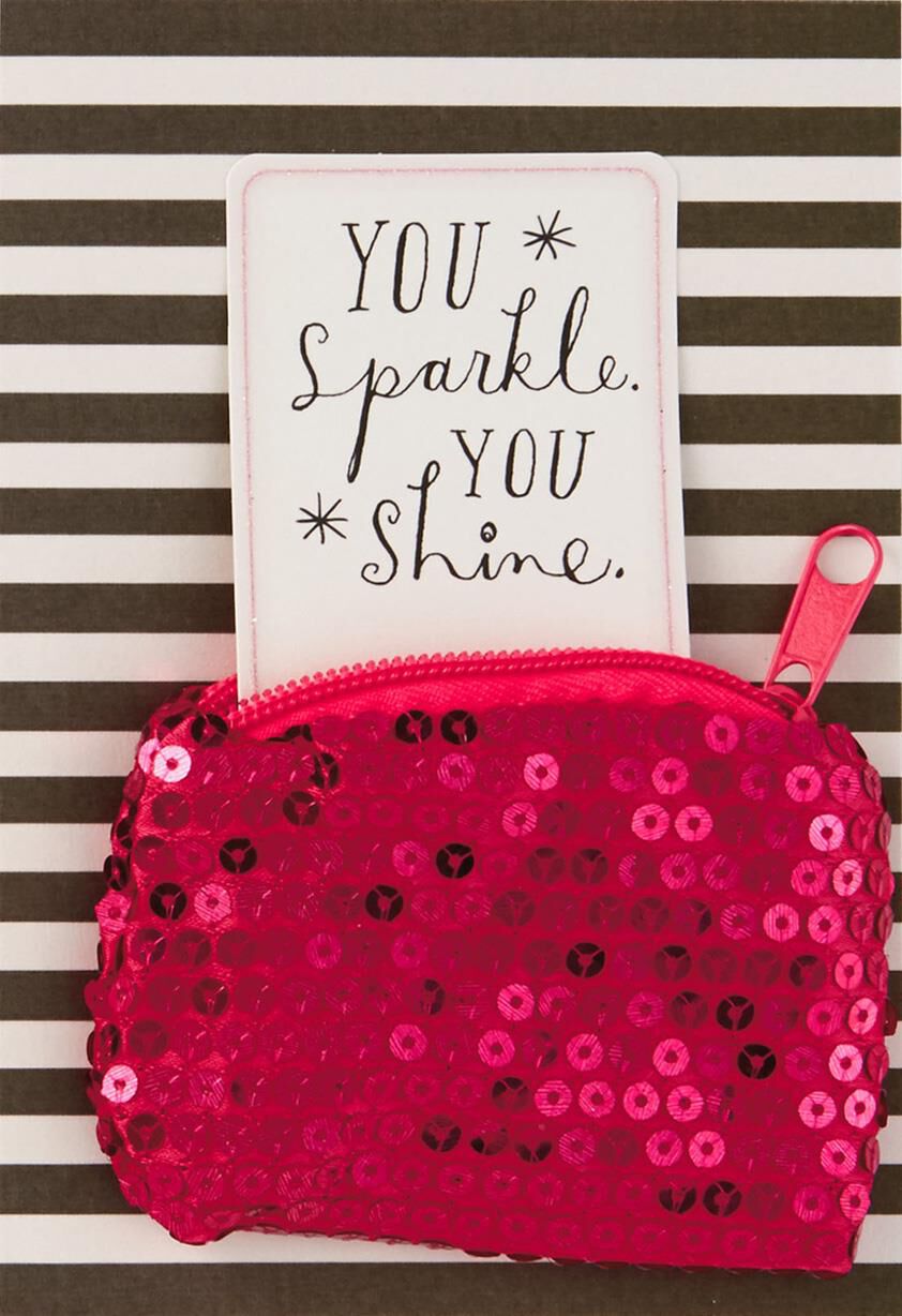 Sparkly Coin Purse Birthday Card