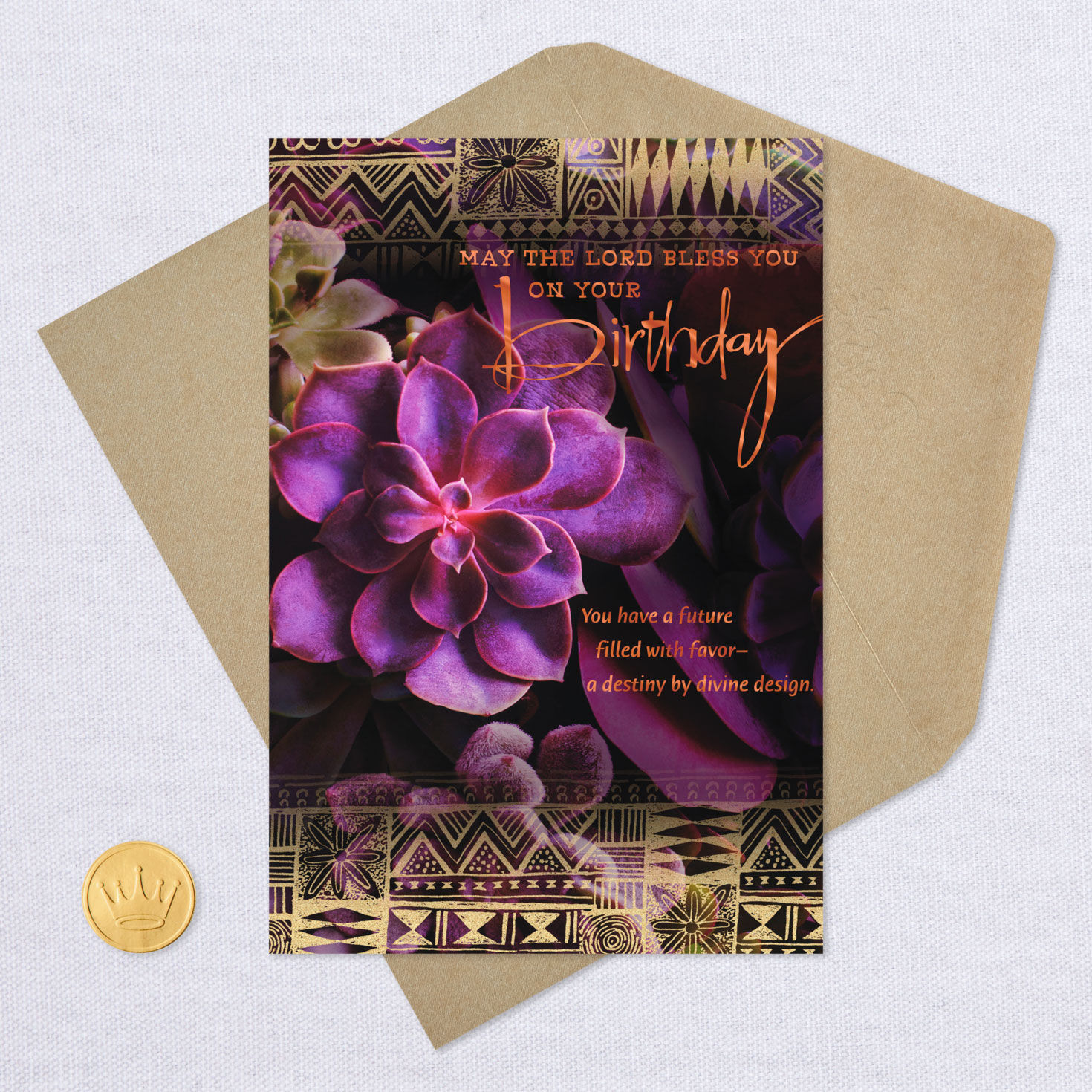 Succulents May the Lord Bless You Religious Birthday Card for only USD 2.99 | Hallmark