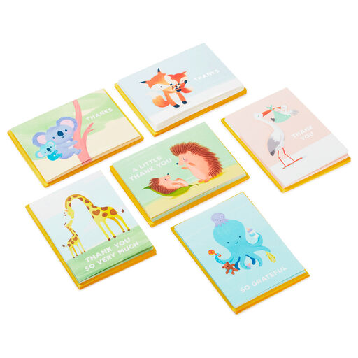 Mom and Baby Animal Assortment Blank Thank-You Notes, Pack of 48, 