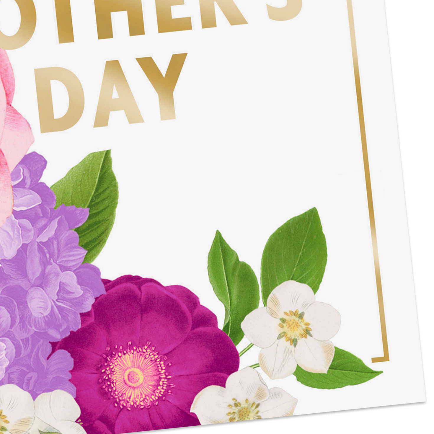 Pink, Purple and White Flowers Grandma Mother's Day Card Card Front Detail image number 5
