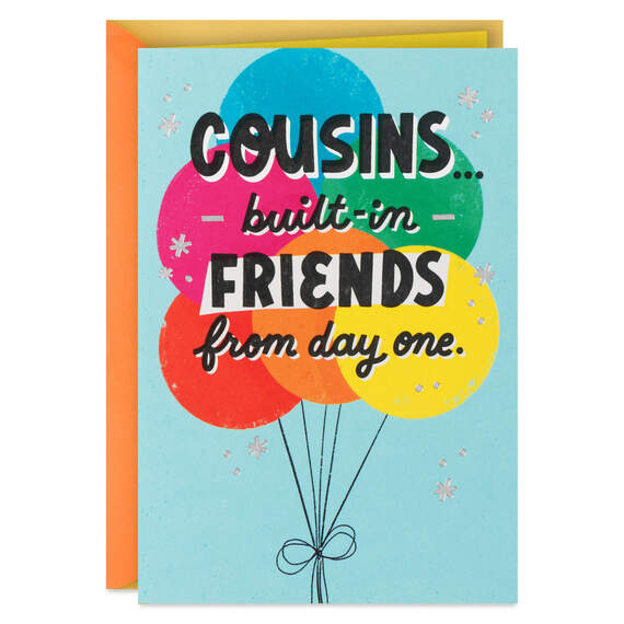 Built-In Friends From Day One Birthday Card for Cousin, , large image number 1