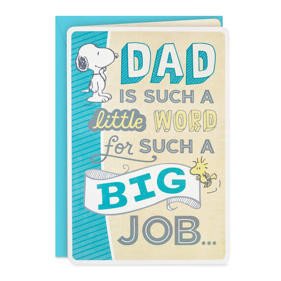 16.38" Jumbo Peanuts® Snoopy Big Thanks Father's Day Card for Dad, , large image number 1