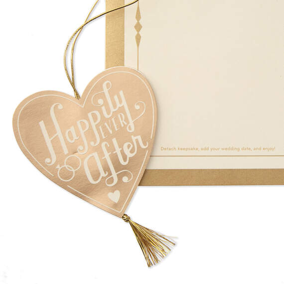 Happily Ever After Wedding Card With Heart Decoration, , large image number 4