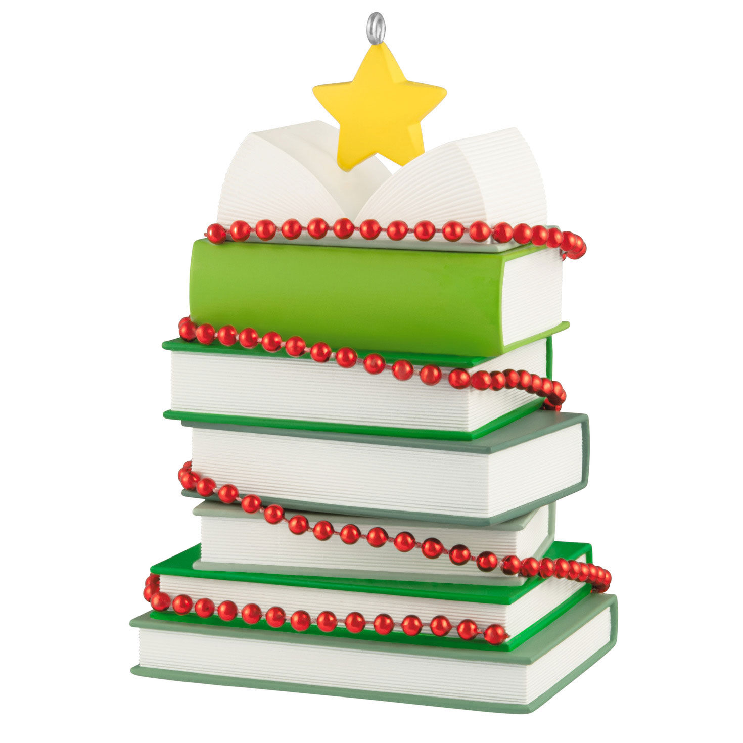 Stack of Books Keepsake Ornament Back image number 6