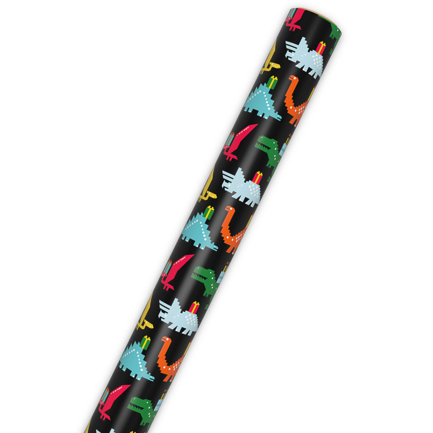 8-Bit Dinosaurs Birthday Wrapping Paper, 20 sq. ft., , large image number 6