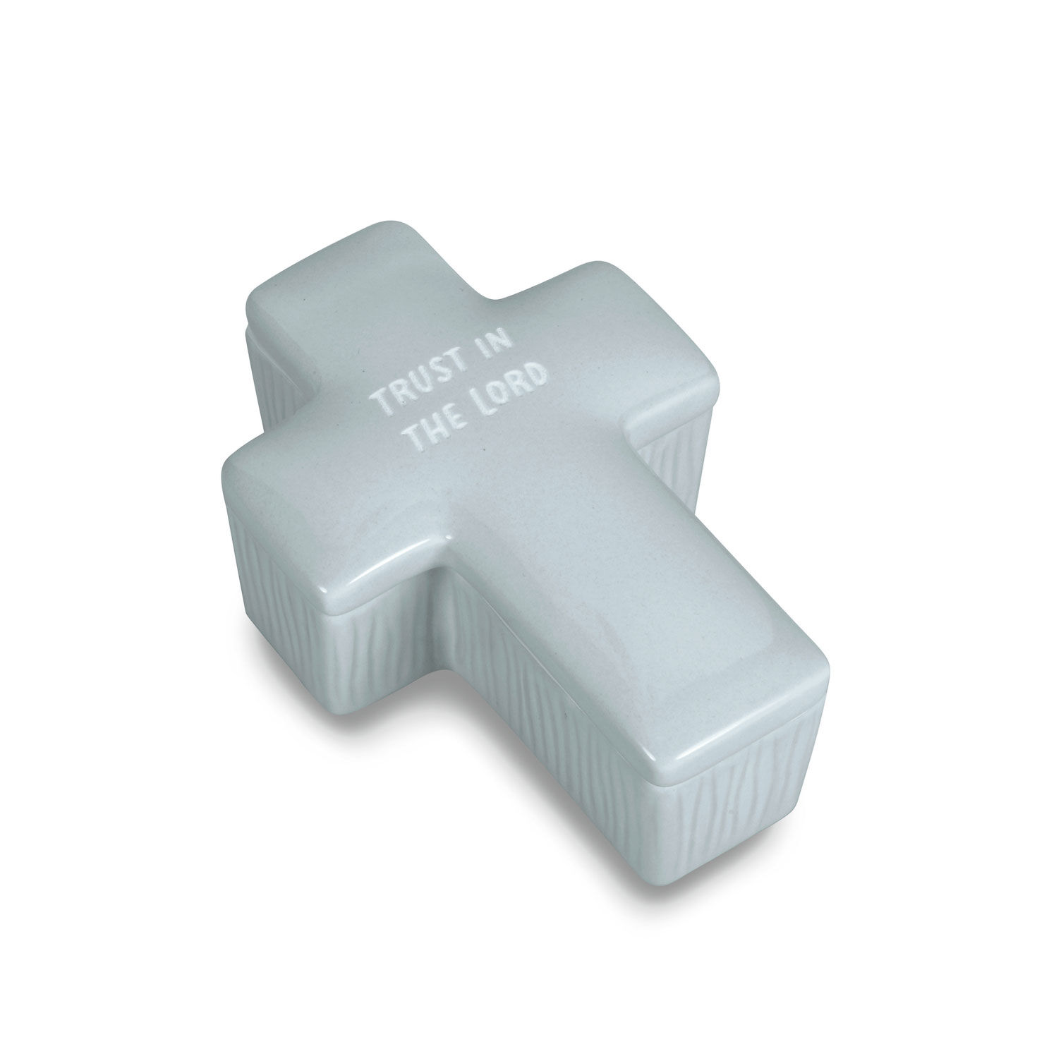 Confirmation Cross-Shaped Lidded Trinket Dish
